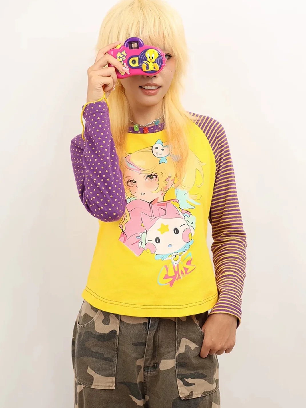 NIHONKIDS | Y2K Anime Girl Long Sleeve T-Shirt