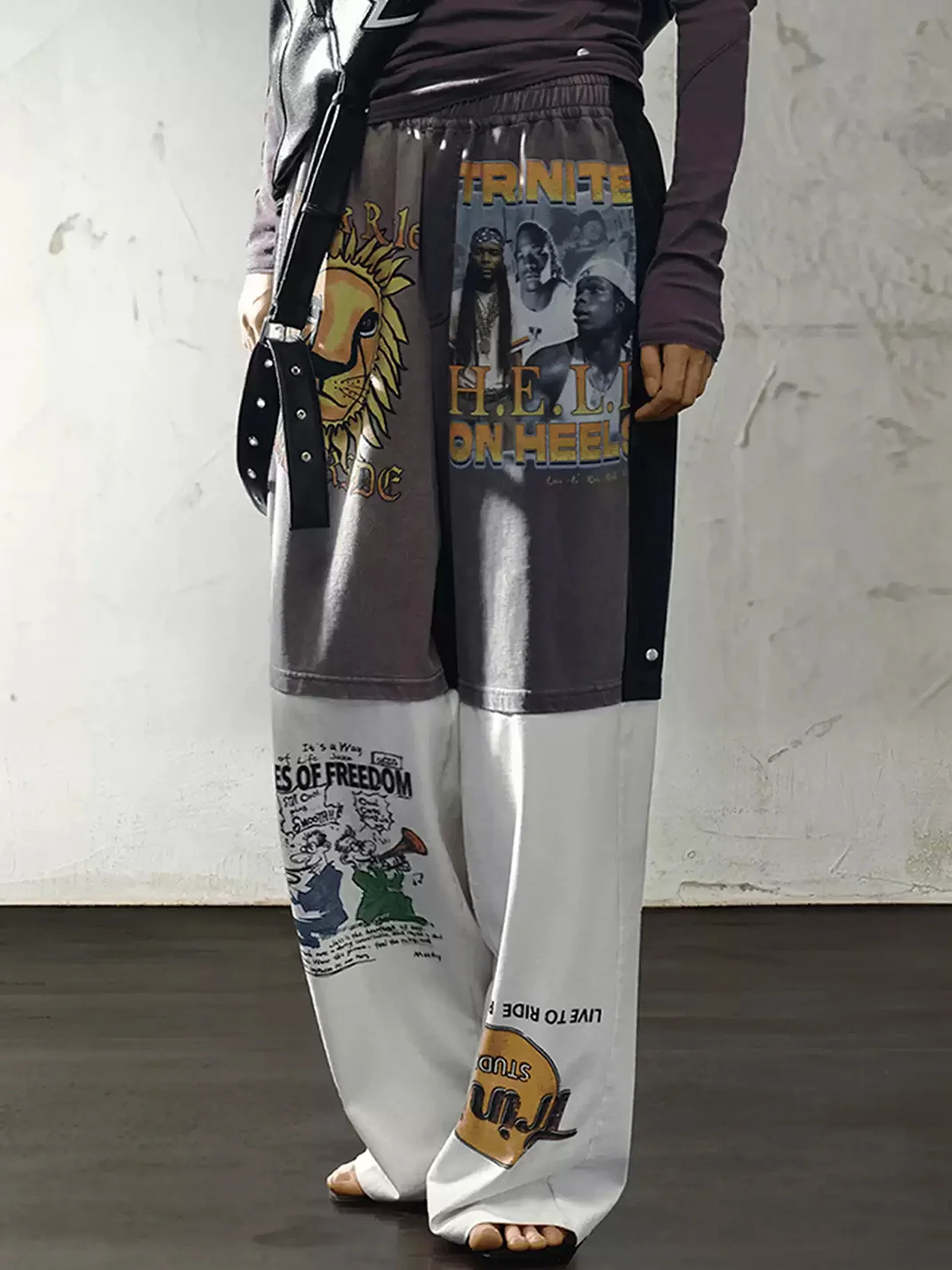TRINITE | Multicolor Paneled Graphic Sport Pants