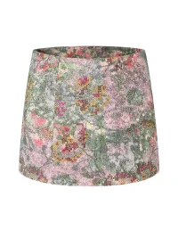 Oofy Molee | Floral Sequin Embroidered Low-Rise Mini Skirt