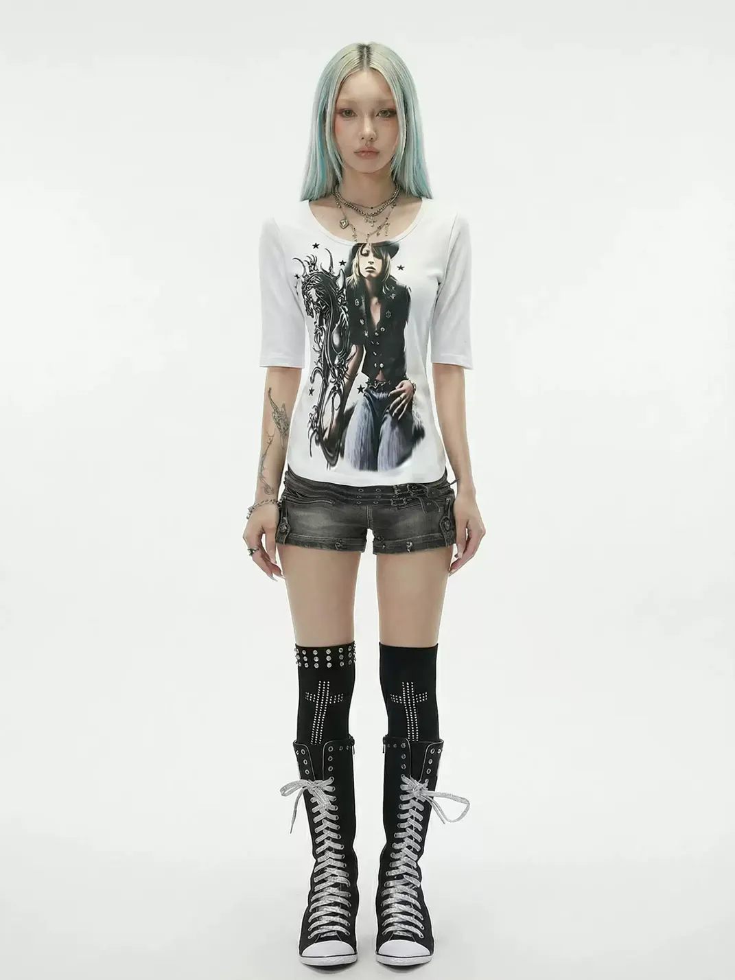 WEBBAR | Dragon Totem Cyber Visual Short Sleeve T-Shirt