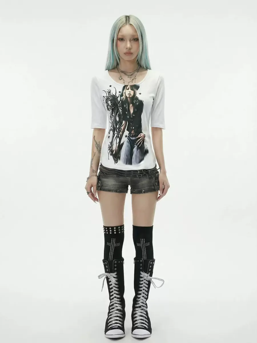 WEBBAR | Dragon Totem Cyber Visual Short Sleeve T-Shirt - 4
