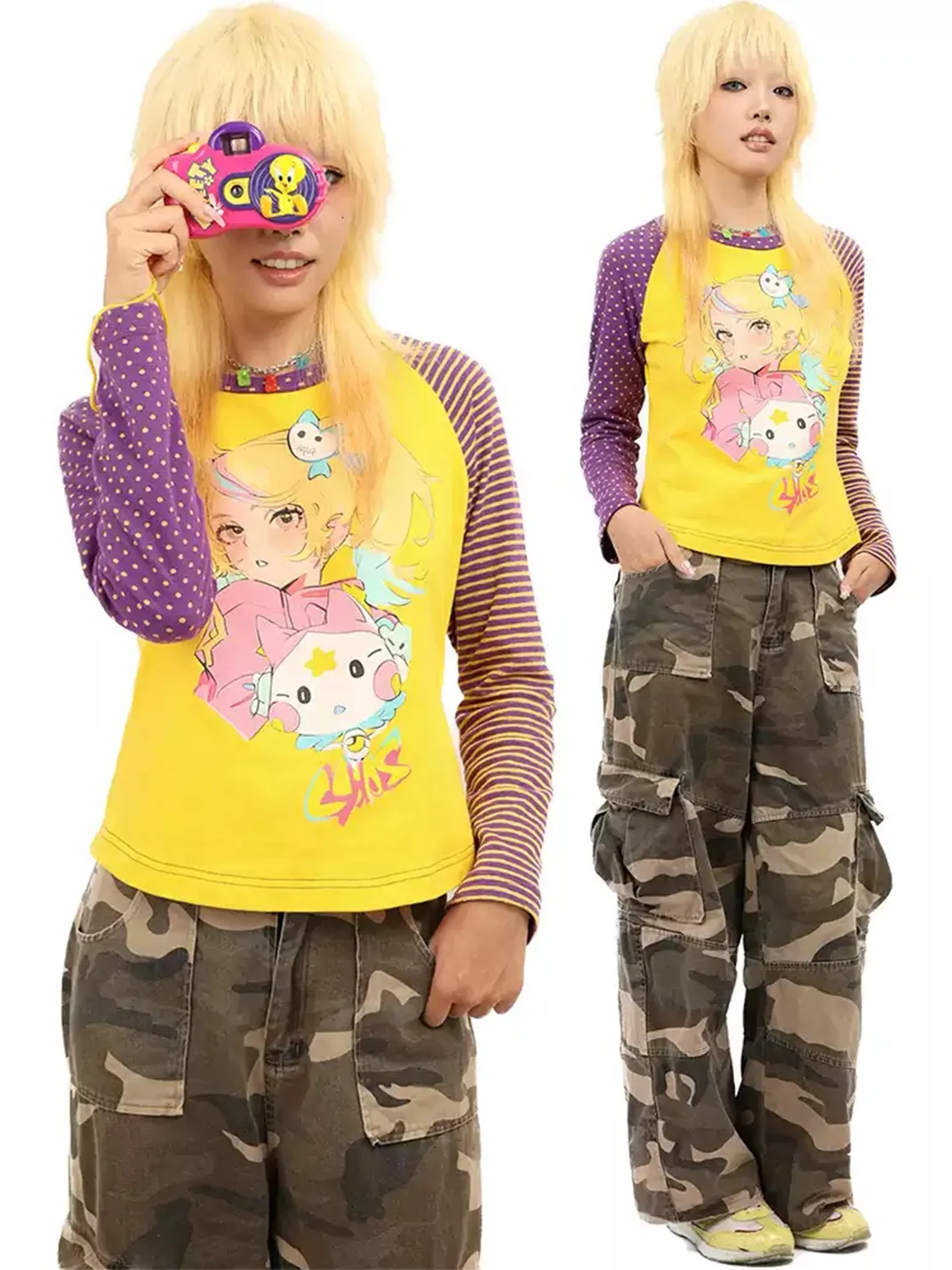 NIHONKIDS | Y2K Anime Girl Long Sleeve T-Shirt
