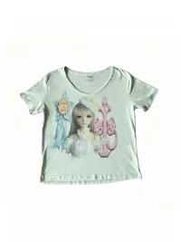 WEBBAR | Cherry Afternoon Tea Asymmetrical Shoulder Summer Tee