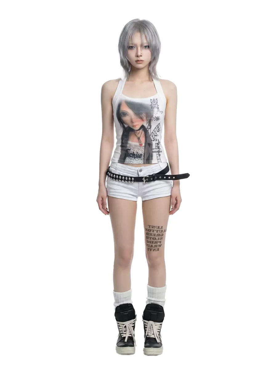 WEBBAR | Virtual Doll Print Halter Vest - 4