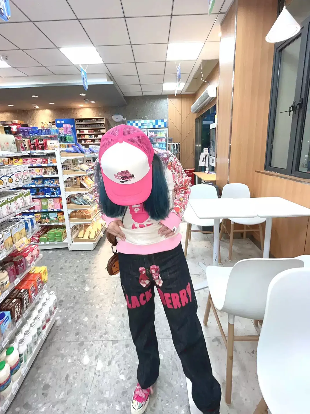 BlackBerry | Anime Print Wide-Leg Jeans