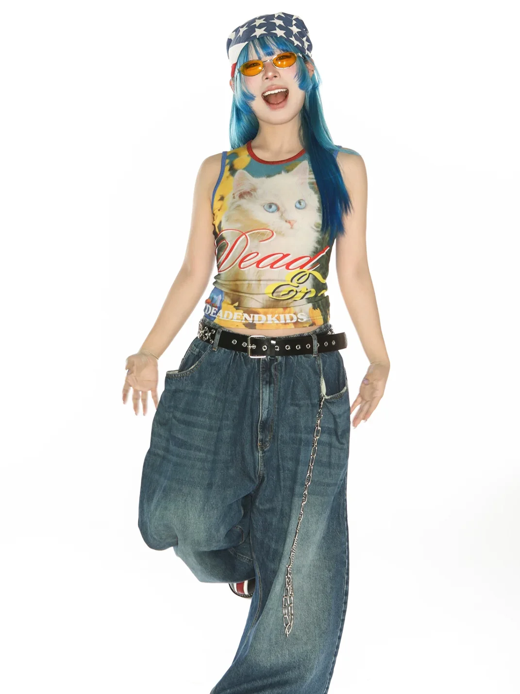 DeadEndKids | Cute Print Stretch Sleeveless Vest