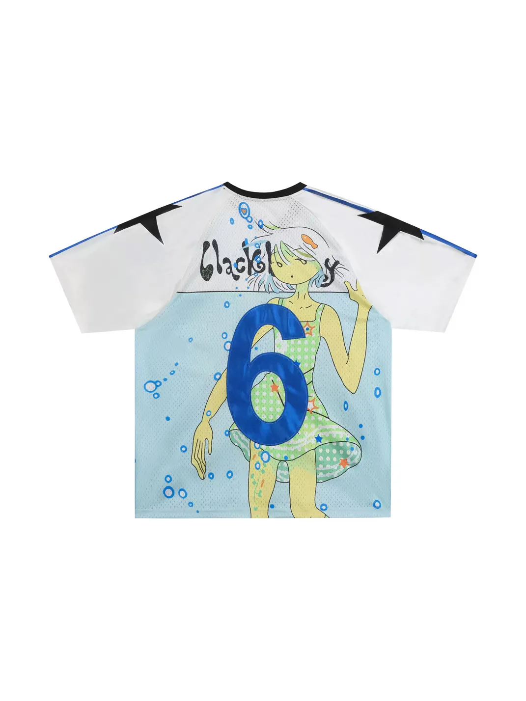 BlackBerry | Grass No. 6 Light Blue Short-Sleeve Football Jersey