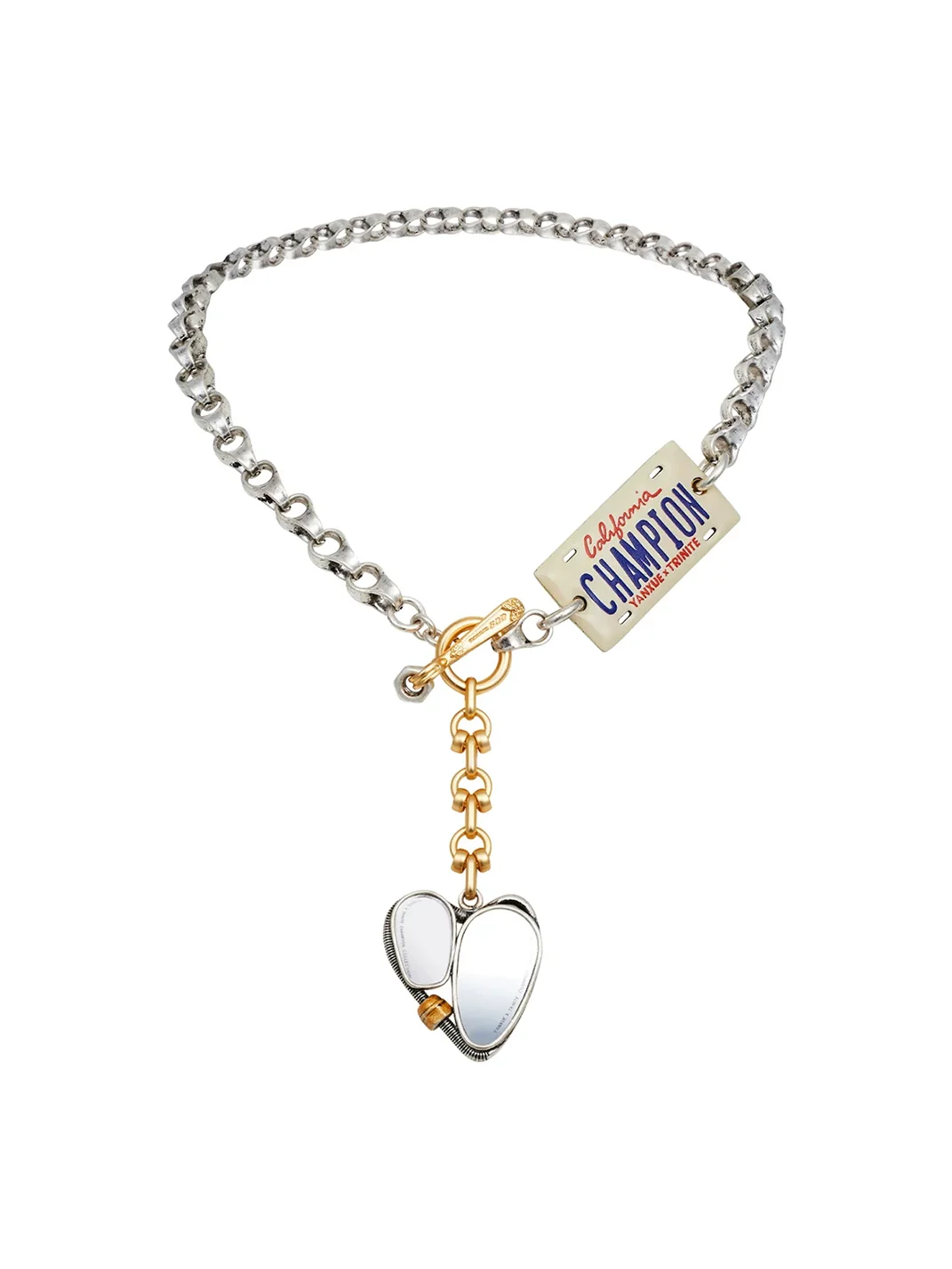 TRINITE | Champion Vintage Motorcycle Number Plate Necklace