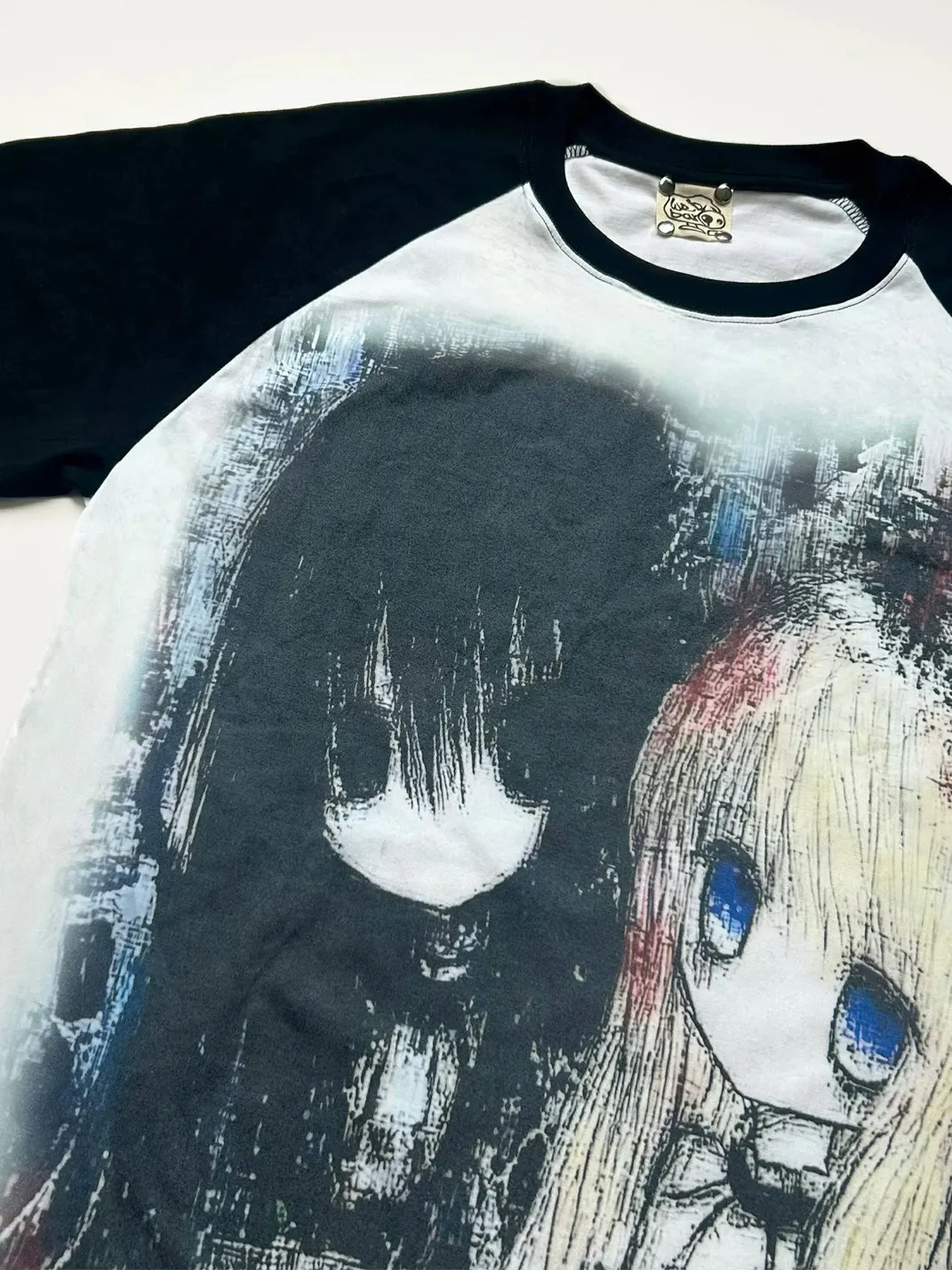 WEBBAR | Gothic Anime Raglan Short Sleeve T-Shirt