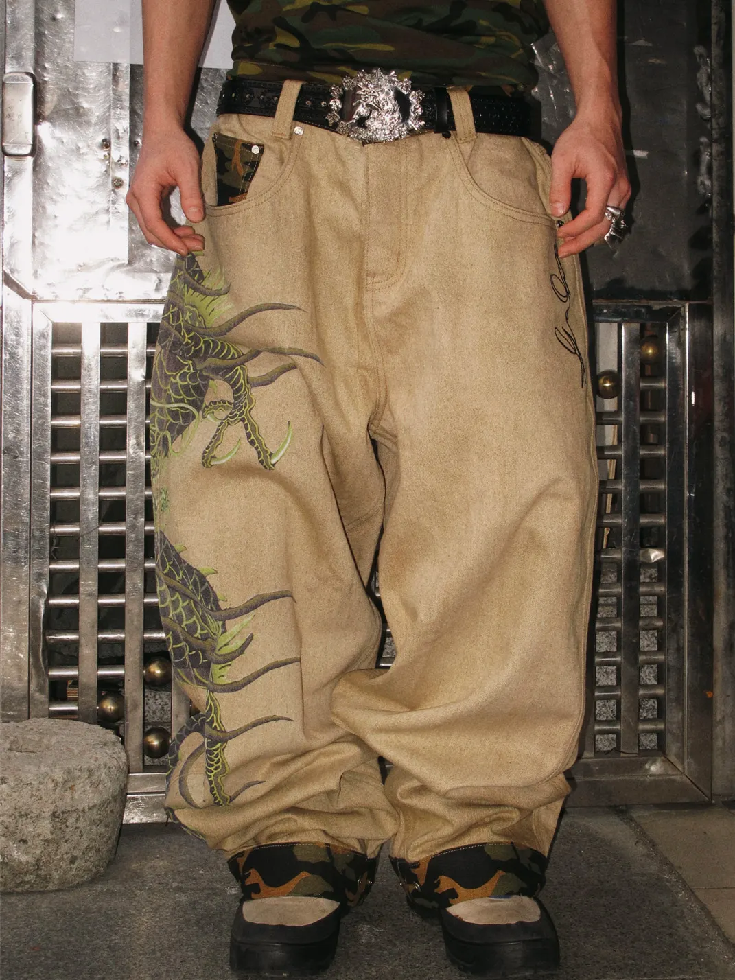 Game one | 26FW Camouflage Dragon Jeans