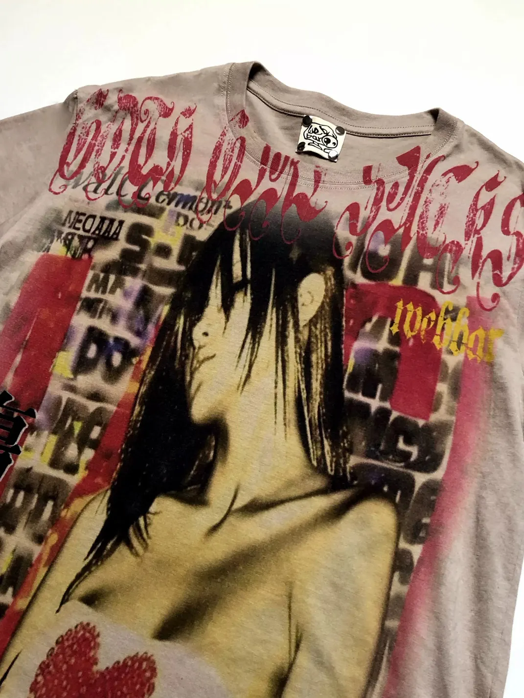 WEBBAR | Y2K Anime Style Brown Long Sleeve T-Shirt