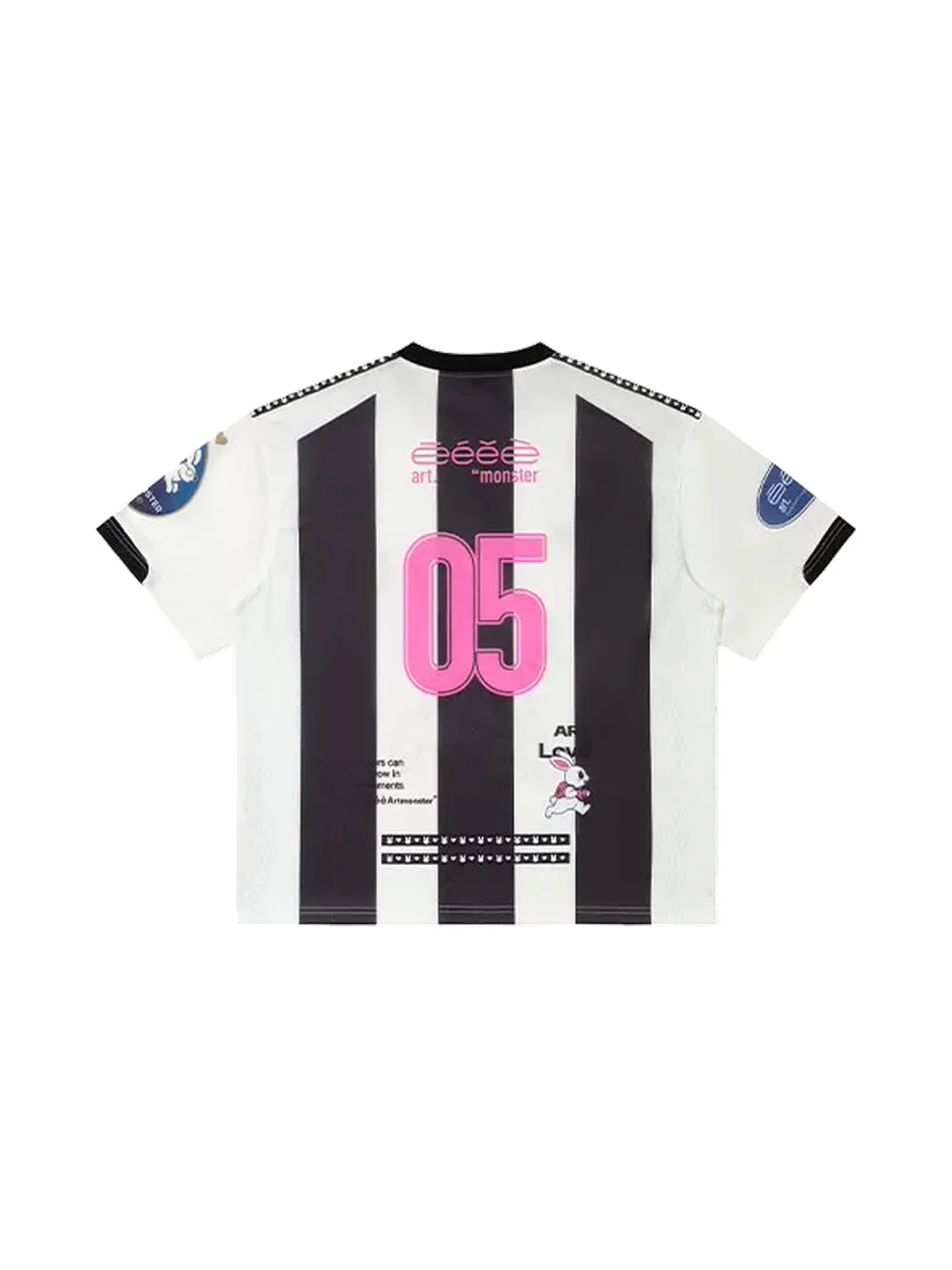 EeeeArtmonster | Striped Rabbit Graphic Jersey T-Shirt