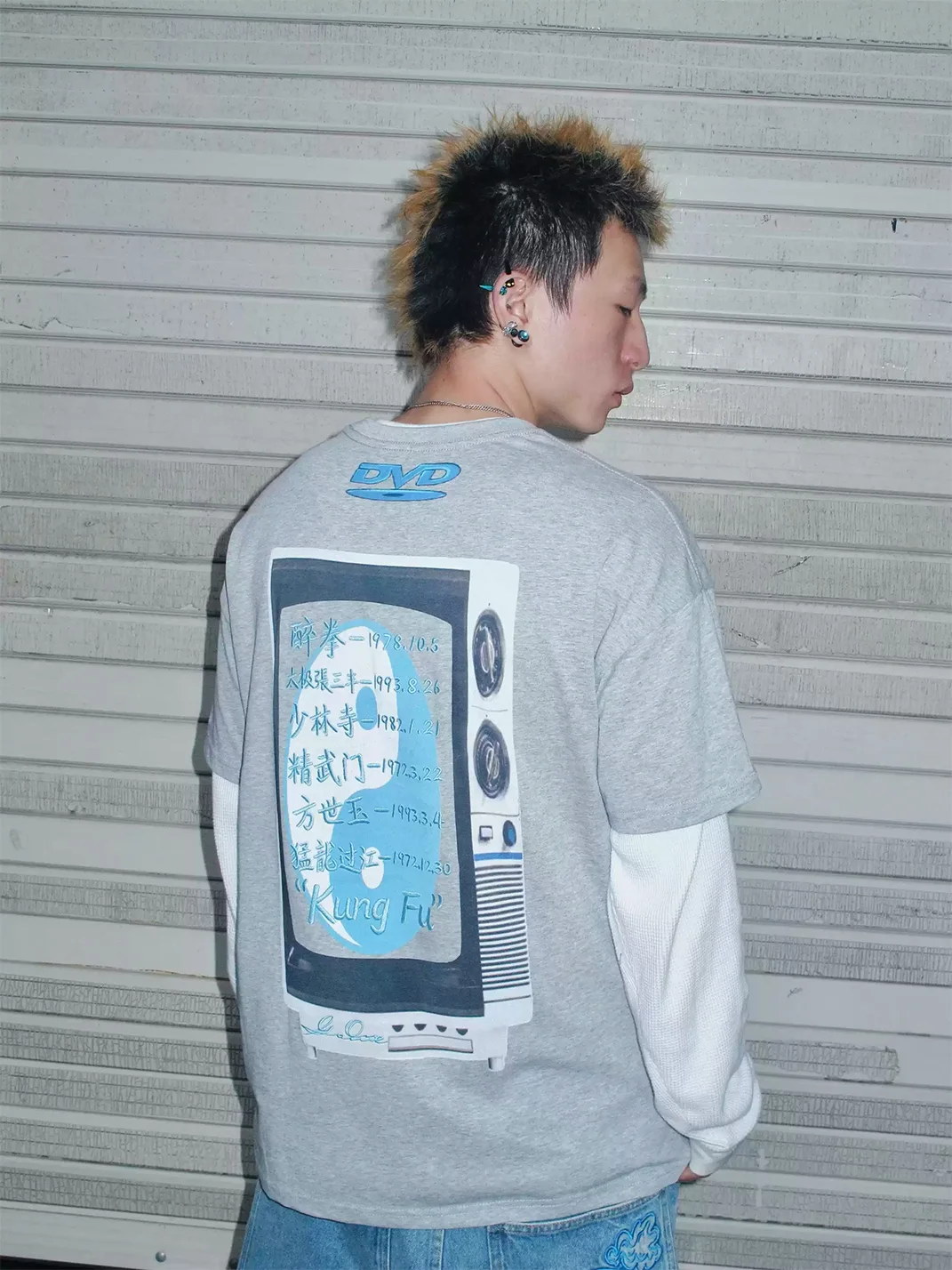 Game one | Oversized DVD Graphic Crew-Neck T-Shirt