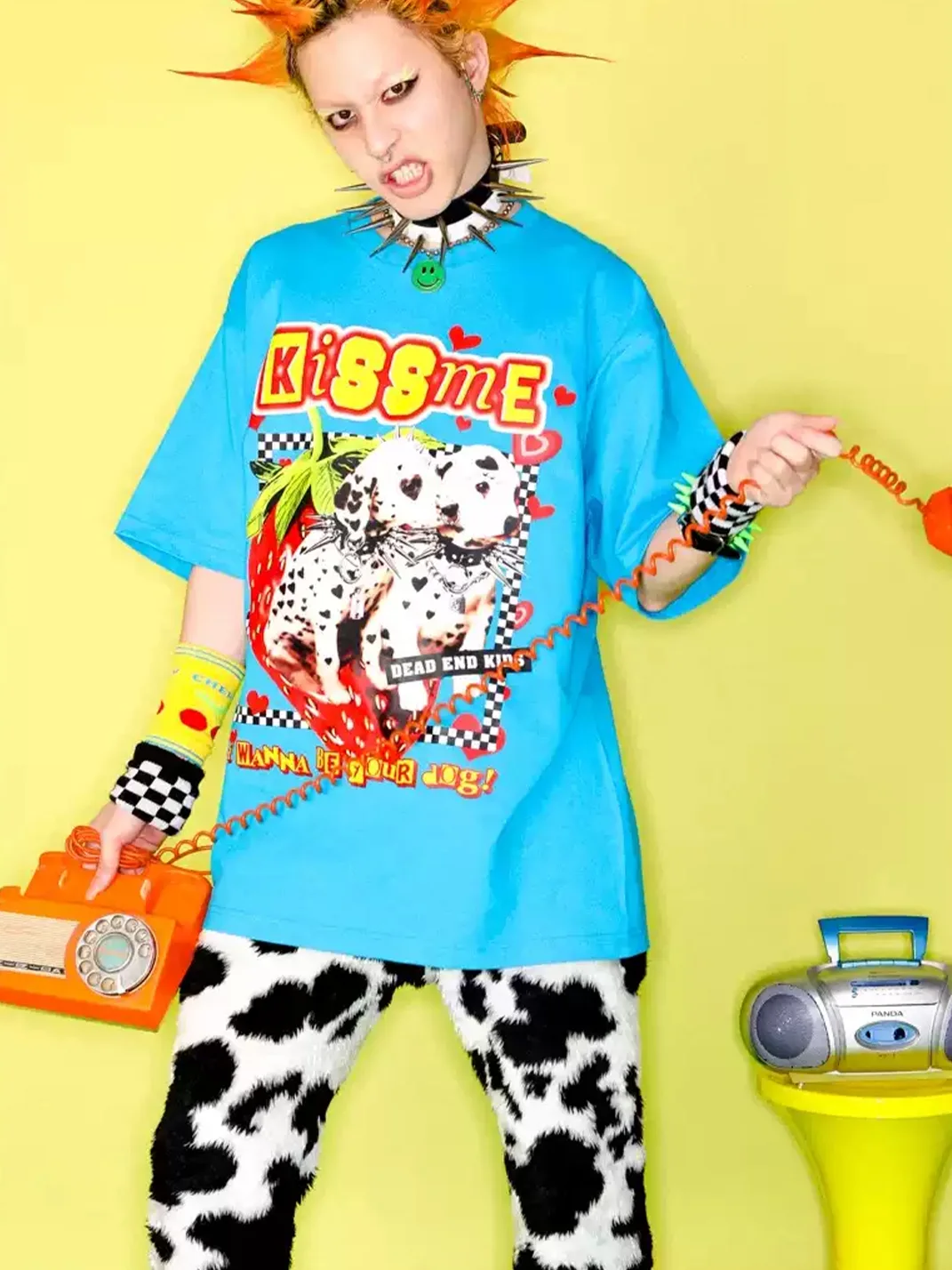 DeadEndKids | Oversize Spotted Dog Graphic T-Shirt