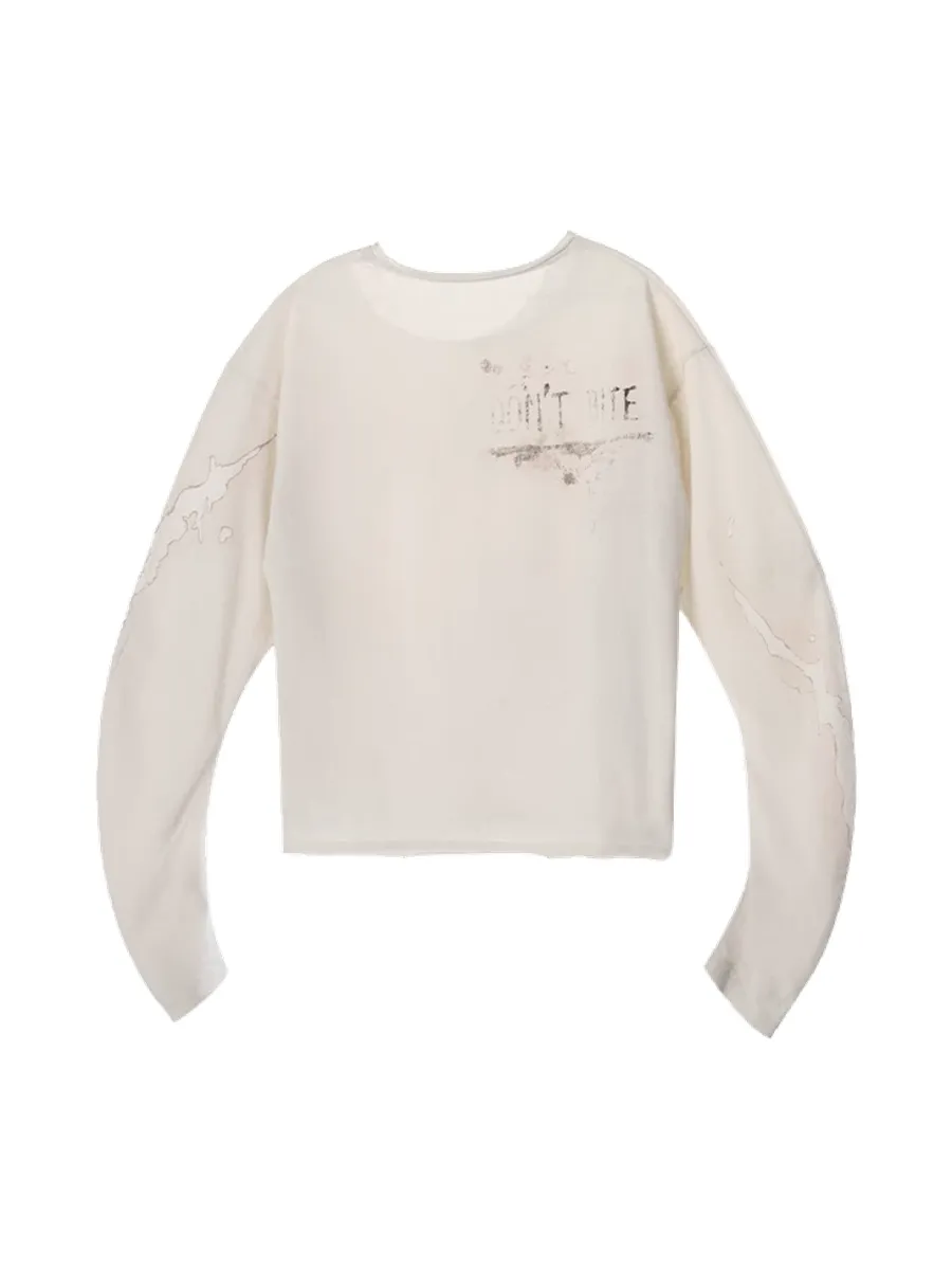 EMOBROTHER | Rage Bait Graphic Curved-Sleeve Long Sleeve T-Shirt - 3