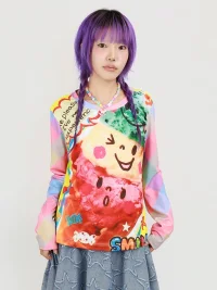 NIHONKIDS | Ice Cream Long Sleeve Top