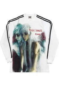 WEBBAR | Light Blue Y2K Anime Graphic Short Sleeve T-Shirt