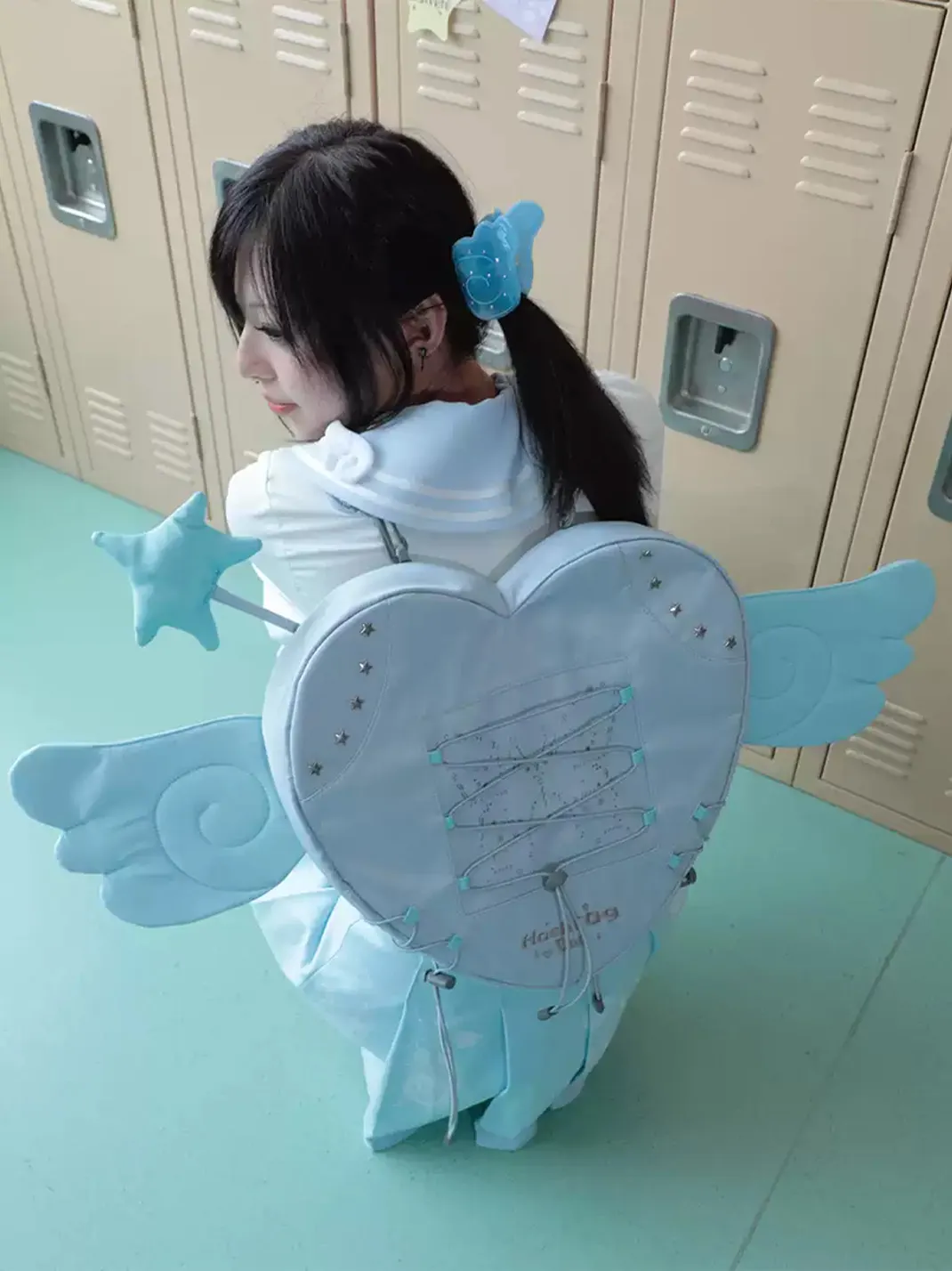 Hashtag DDD | Angel Wing Heart-Shaped Convertible Backpack