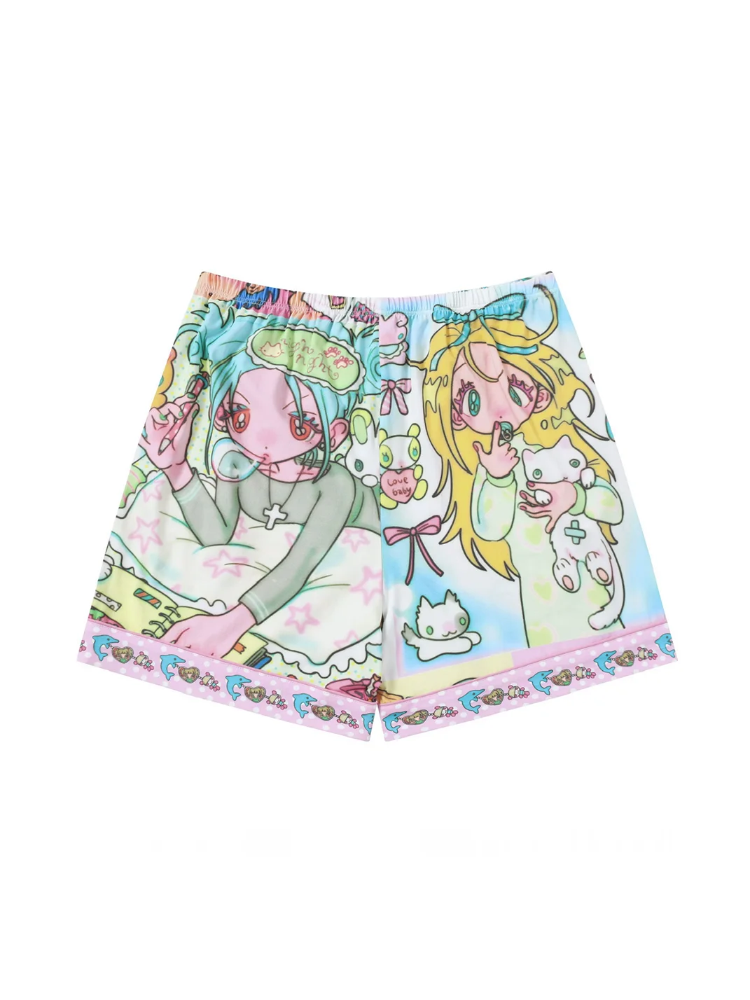 BlackBerry | Cartoon Party Print Short-Sleeve Pajama Set