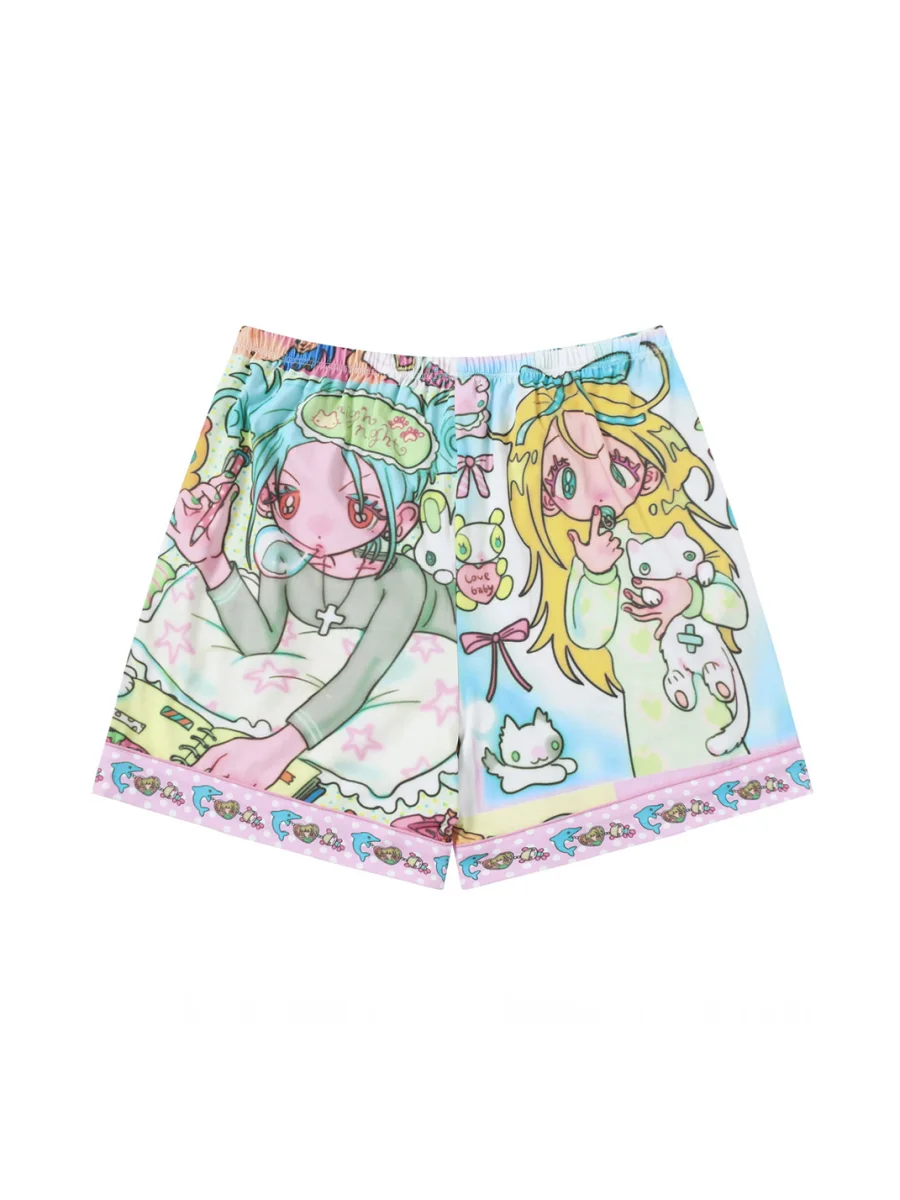 BlackBerry | Cartoon Party Print Short-Sleeve Pajama Set - 3