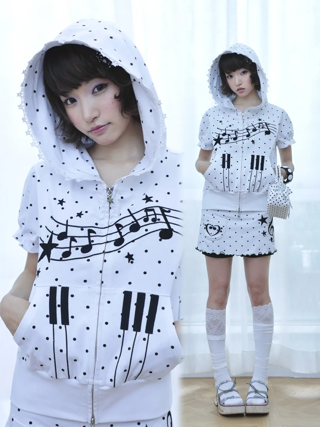 Hashtag DDD | Polka Dot Music Zip Hoodie