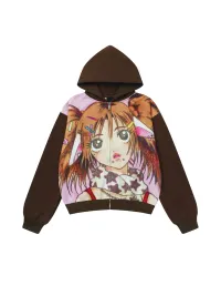 BlackBerry | Cartoon Print Hooded Jacket