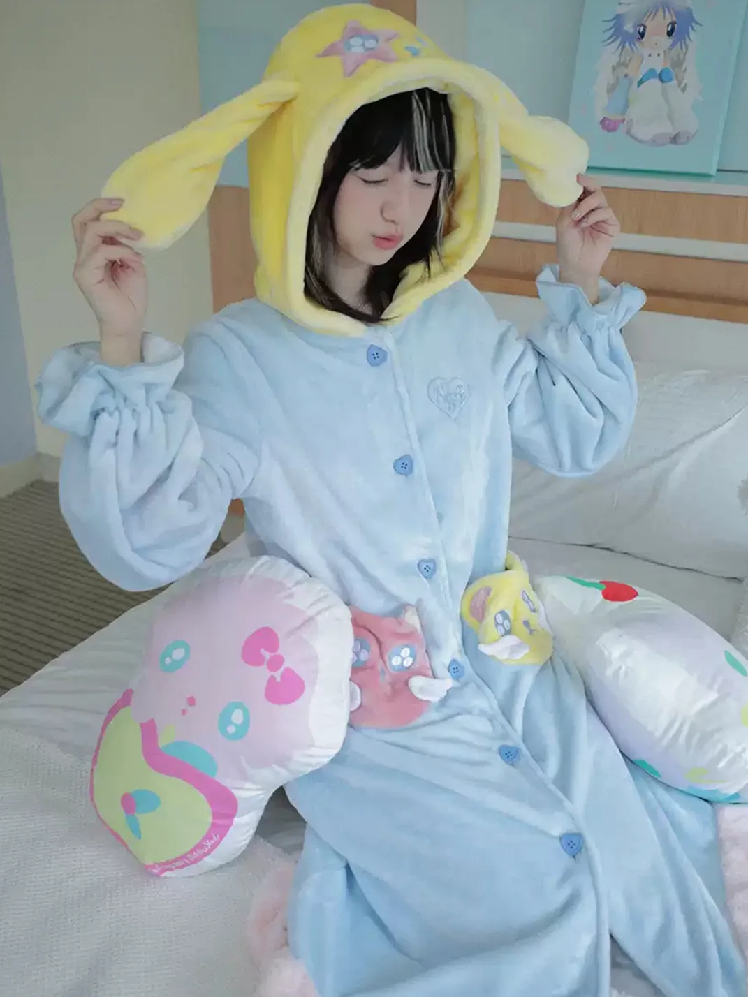 Hashtag DDD | Pastel Winged Animal Hooded Plush Sleep Robe