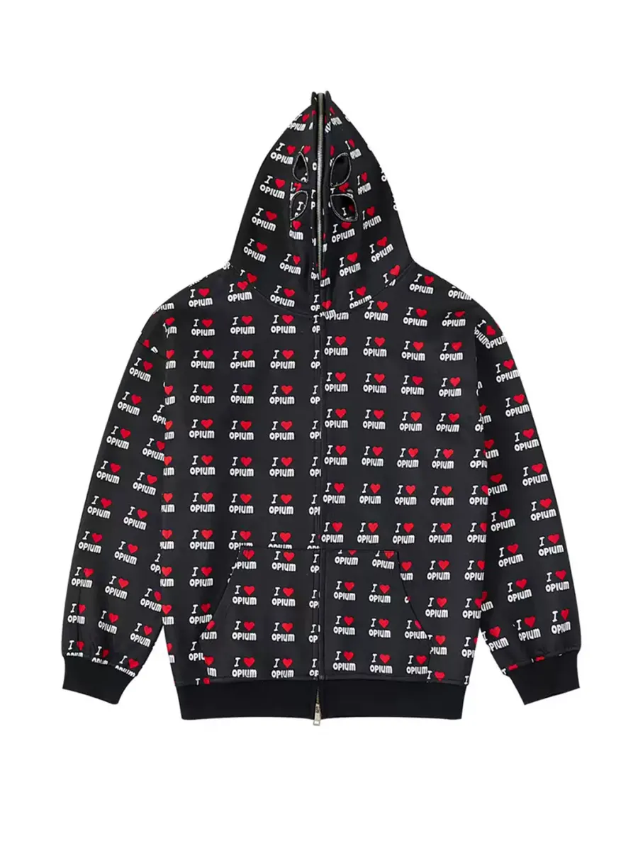 BlackBerry | I Love Opium Graphic Zip Hoodie - 2
