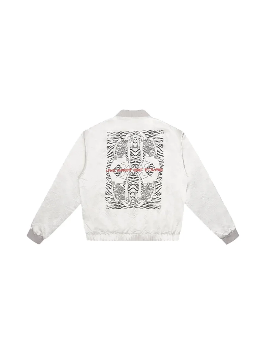 EMOBROTHER | Mirrored Tiger Print Acetate Sukajan Jacket - 2