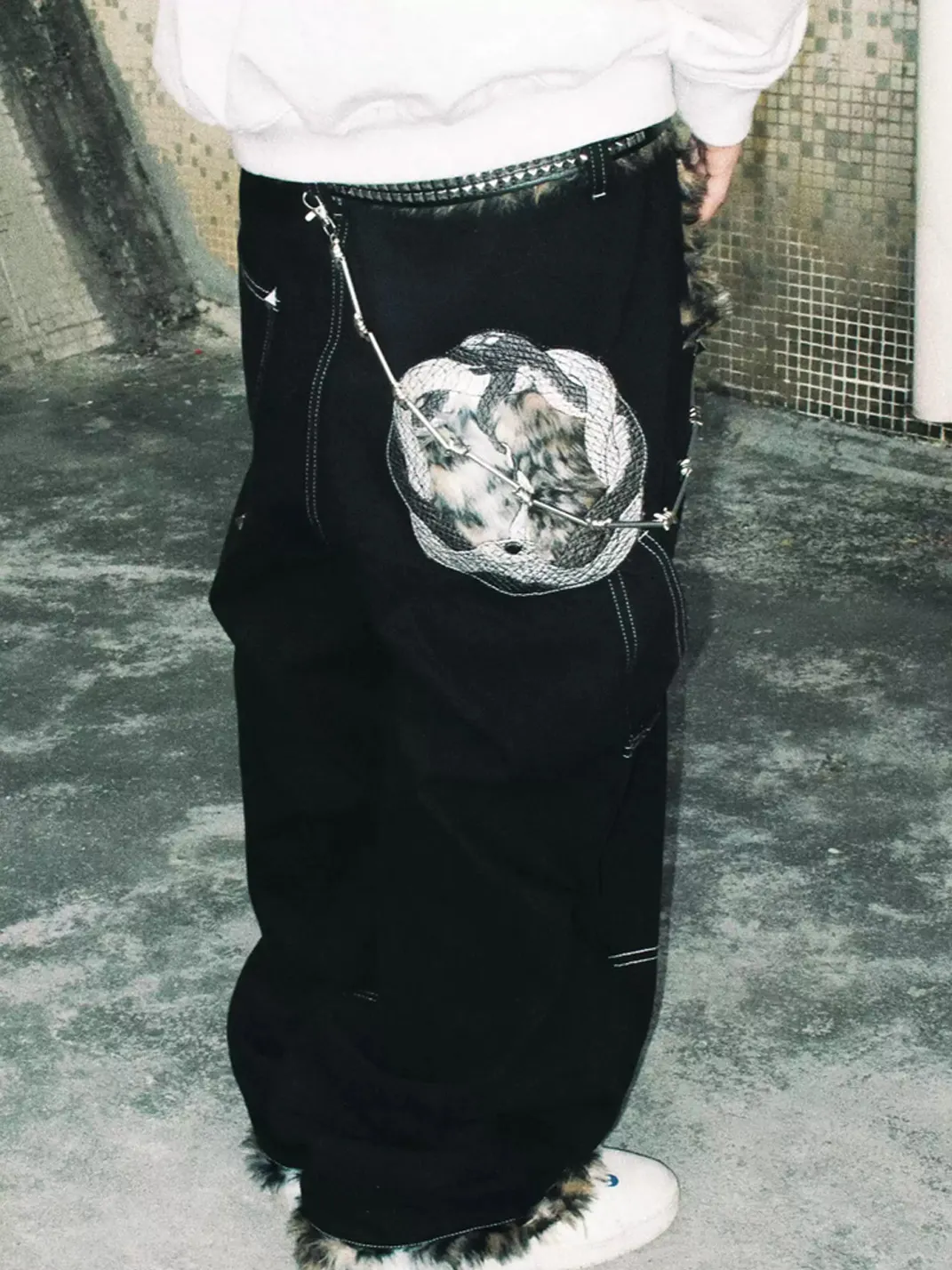Game one | 26FW Snake Leopard Baggy Jeans