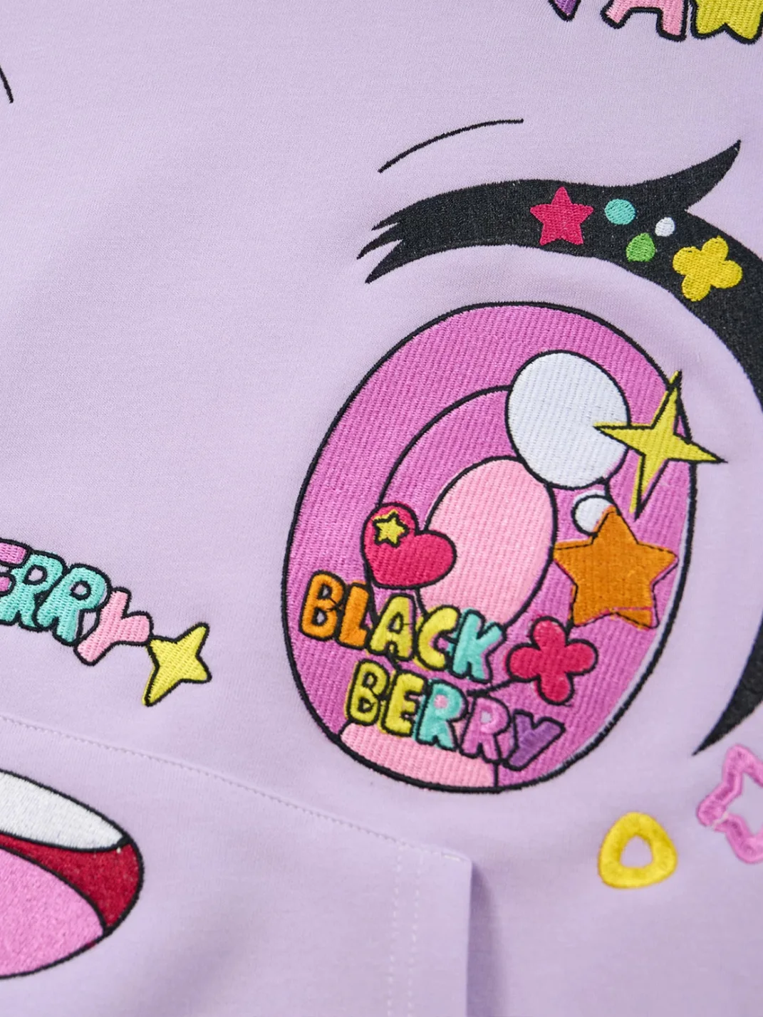 BlackBerry | Embroidered Face Pullover Hoodie