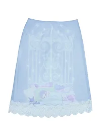 Hashtag DDD | Reversible Lace Mesh Midi Skirt