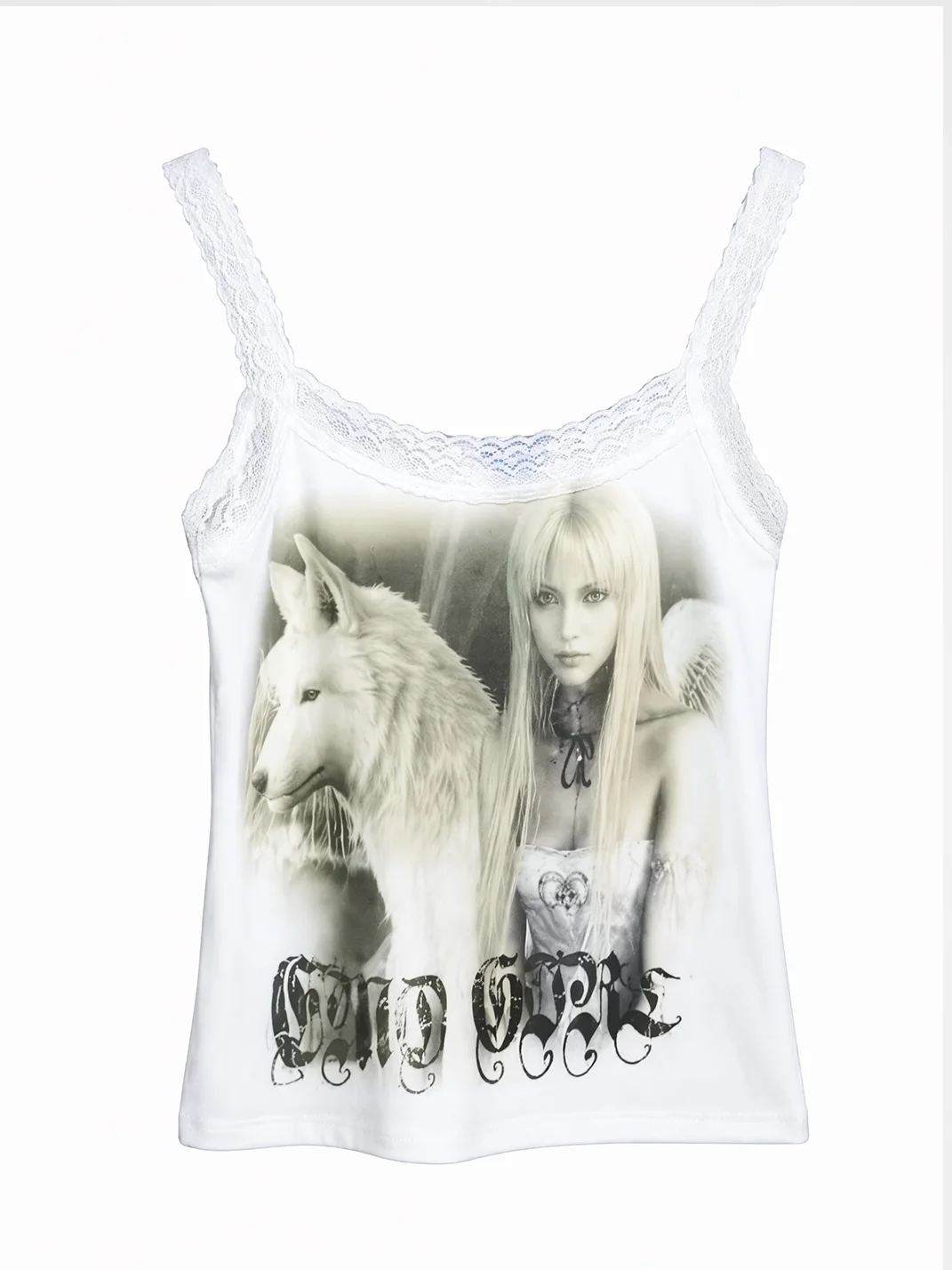 WEBBAR | Angel Wolf Y2K Lace Camisole