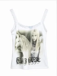 WEBBAR | Angel Wolf Y2K Lace Camisole