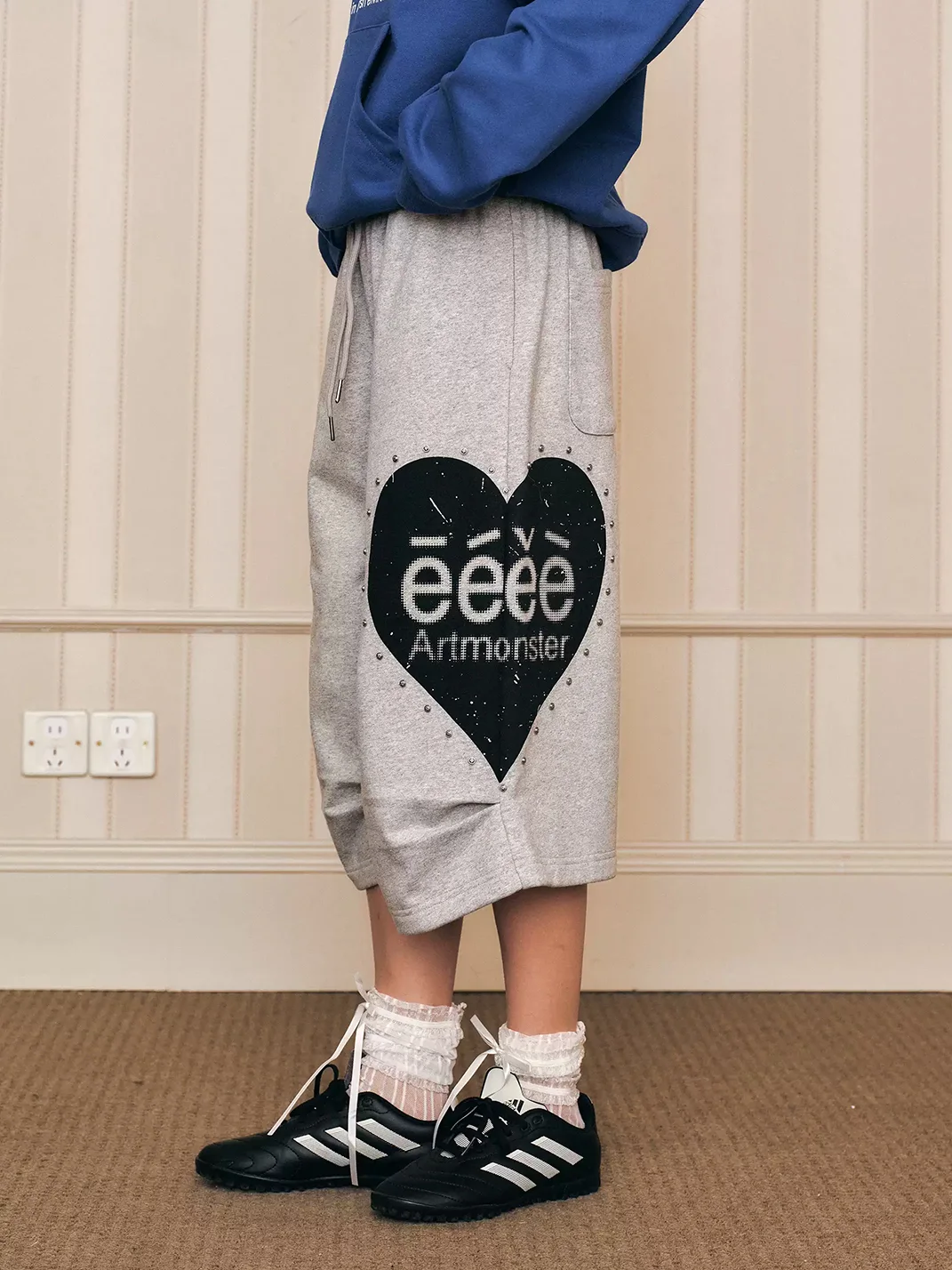 EeeeArtmonster | Heart Rivet Drawstring Shorts