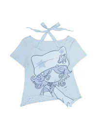 Hashtag DDD | Rhinestone Halter Graphic T-Shirt