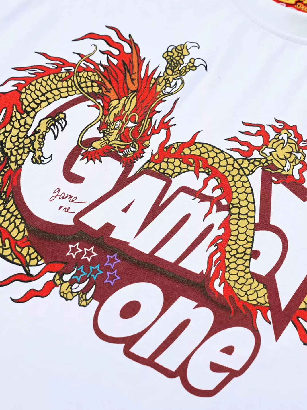 Game one | 21SS Short Sleeve T-Shirt With Dragon Print