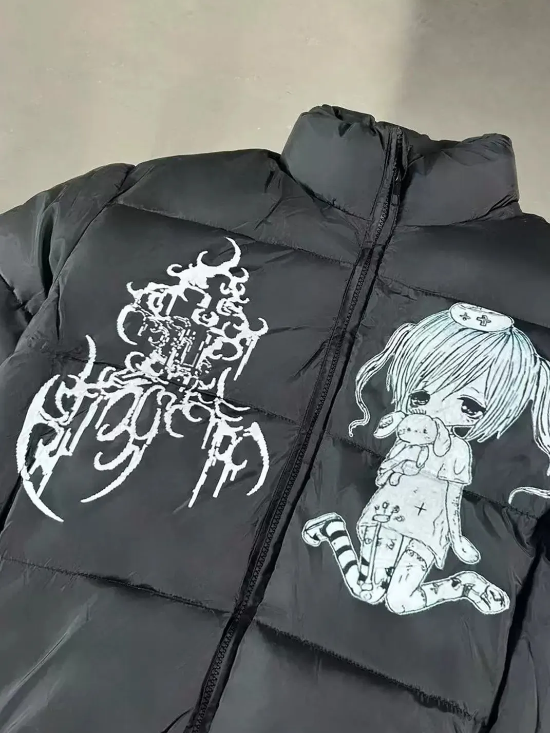 WEBBAR | Dark Anime Thick Puffer Jacket