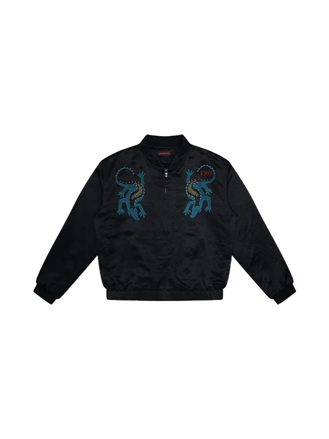 EMOBROTHER | Mirrored Tiger Print Acetate Sukajan Jacket
