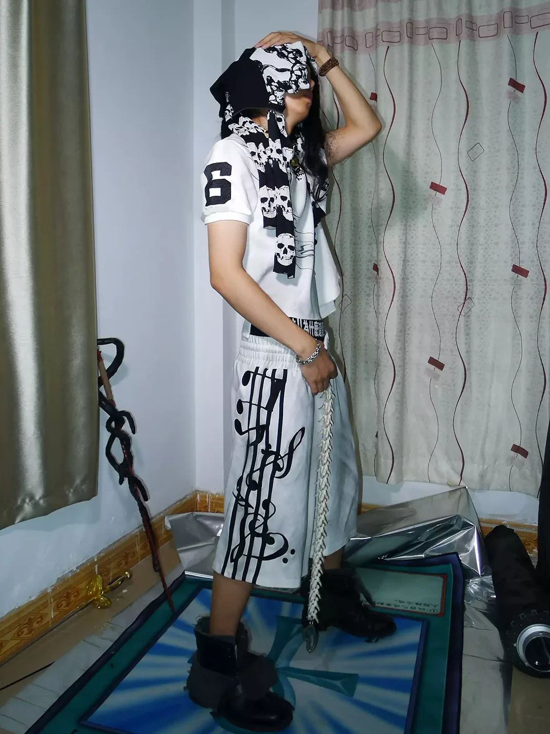 FvvKsasnss | Embroidered Music Note Boxing Shorts