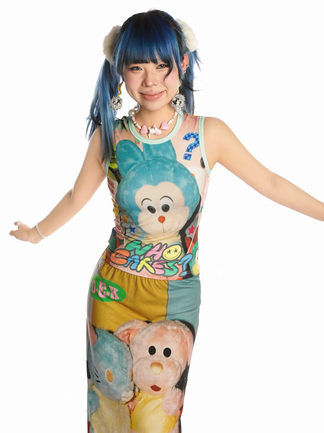 DeadEndKids | Cute Print Stretch Sleeveless Vest