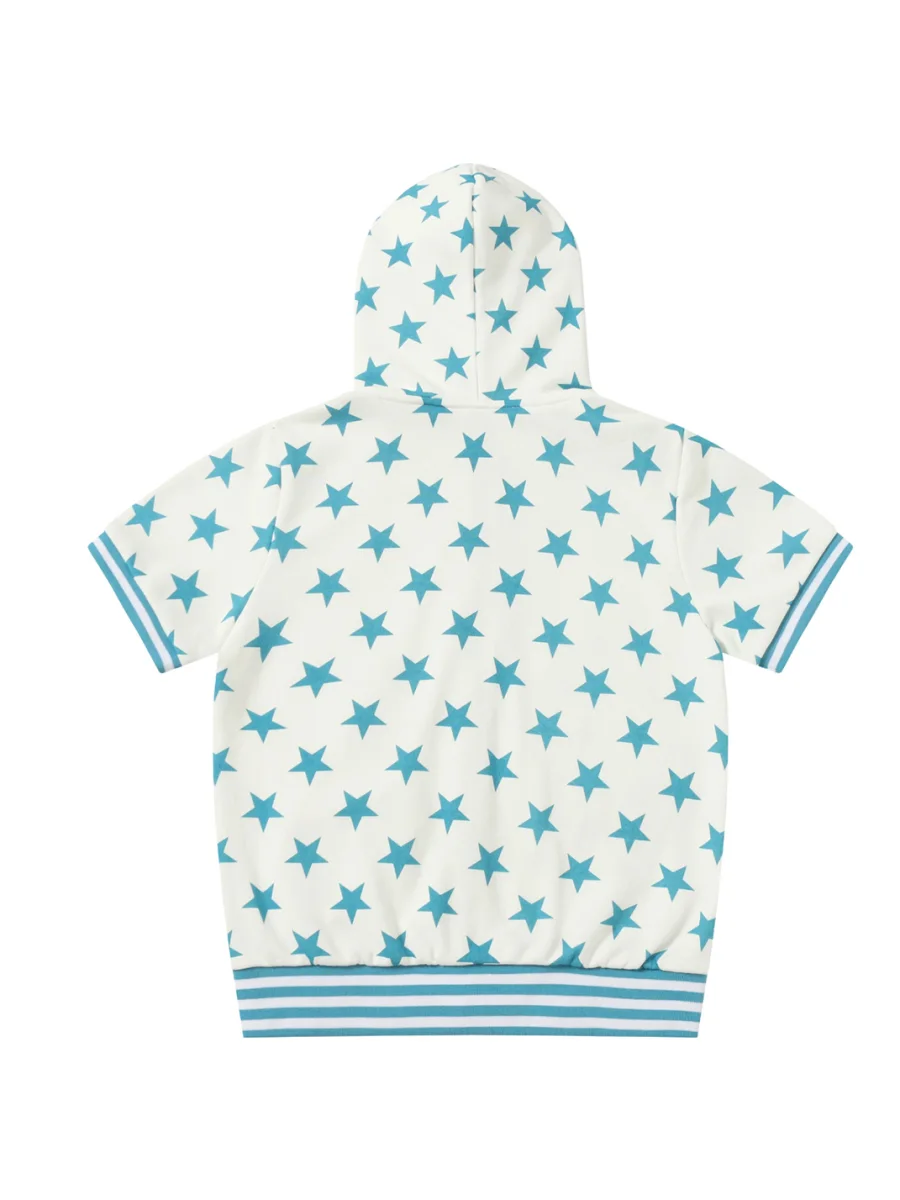 BlackBerry | Blue Star Print Hooded Top and Skirt Set - 4