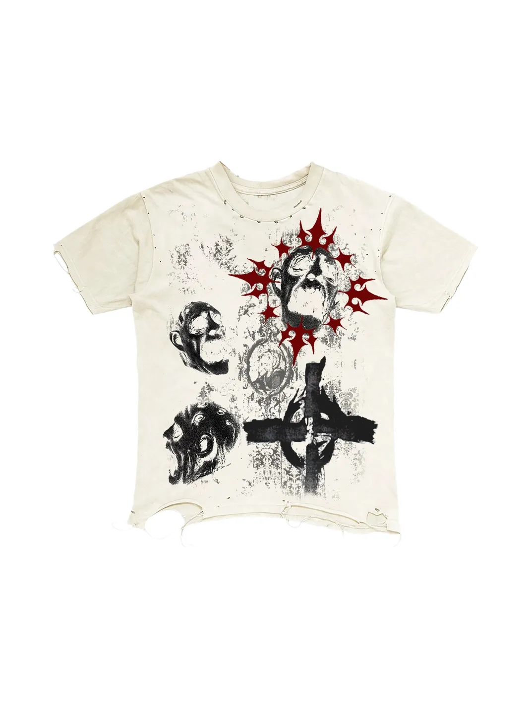 SHIBU | Distressed Graphic Short-Sleeve T-Shirt