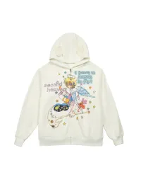 BlackBerry | Angel Print Wing Zip Hoodie