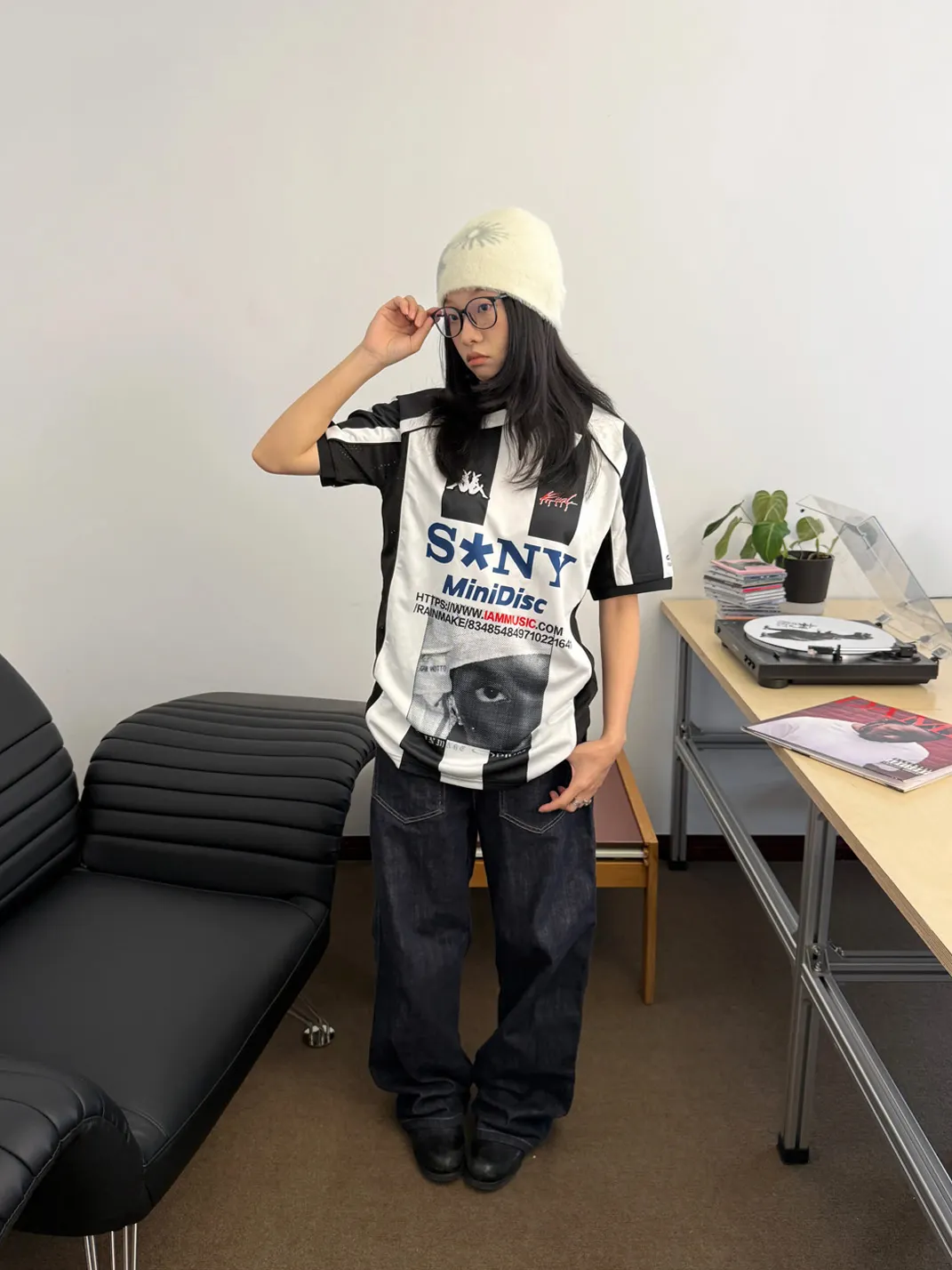 RAINMAKE | Striped Graphic Polo Jersey
