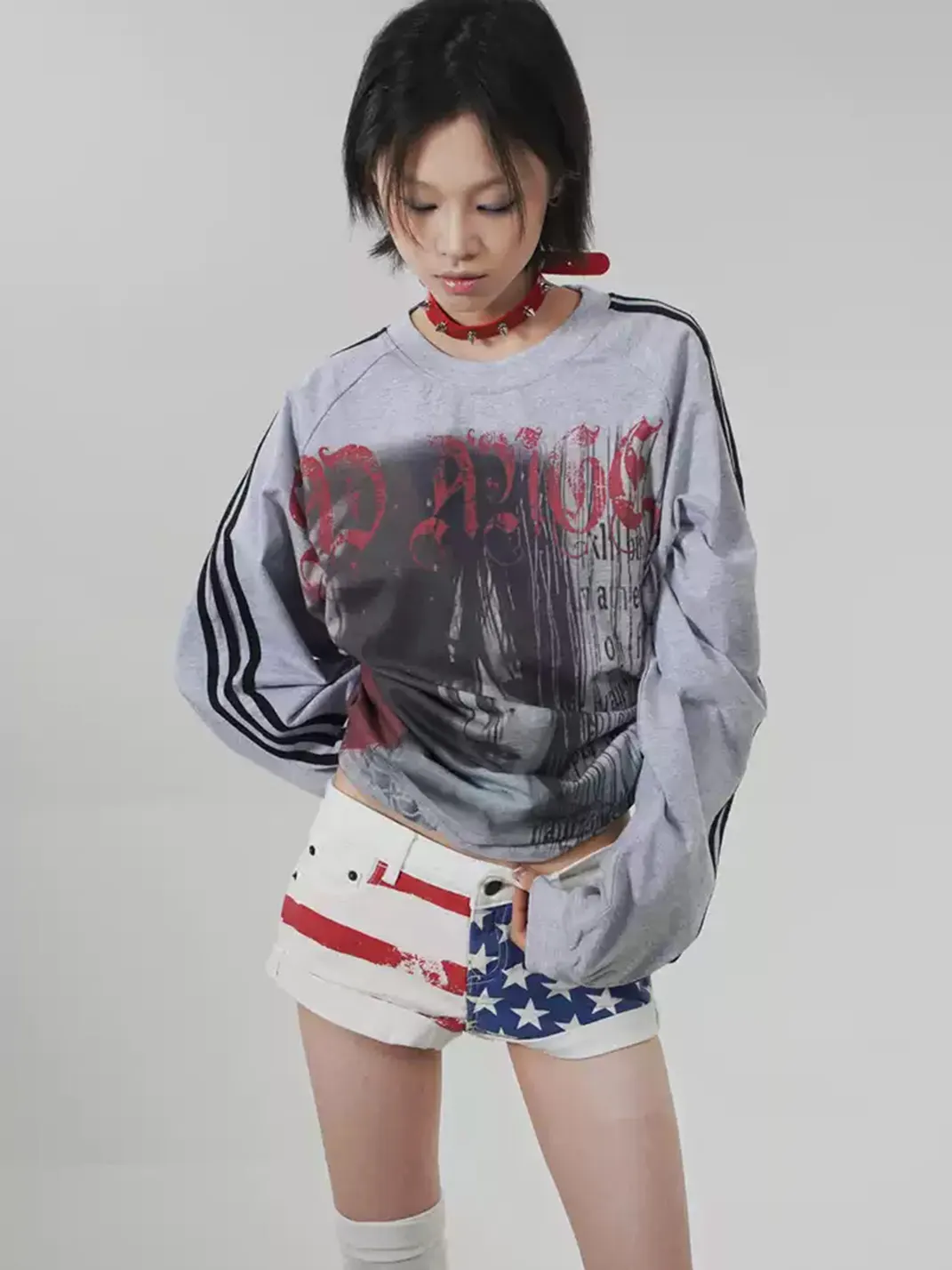 WEBBAR | Gray Long Sleeve Football Jersey