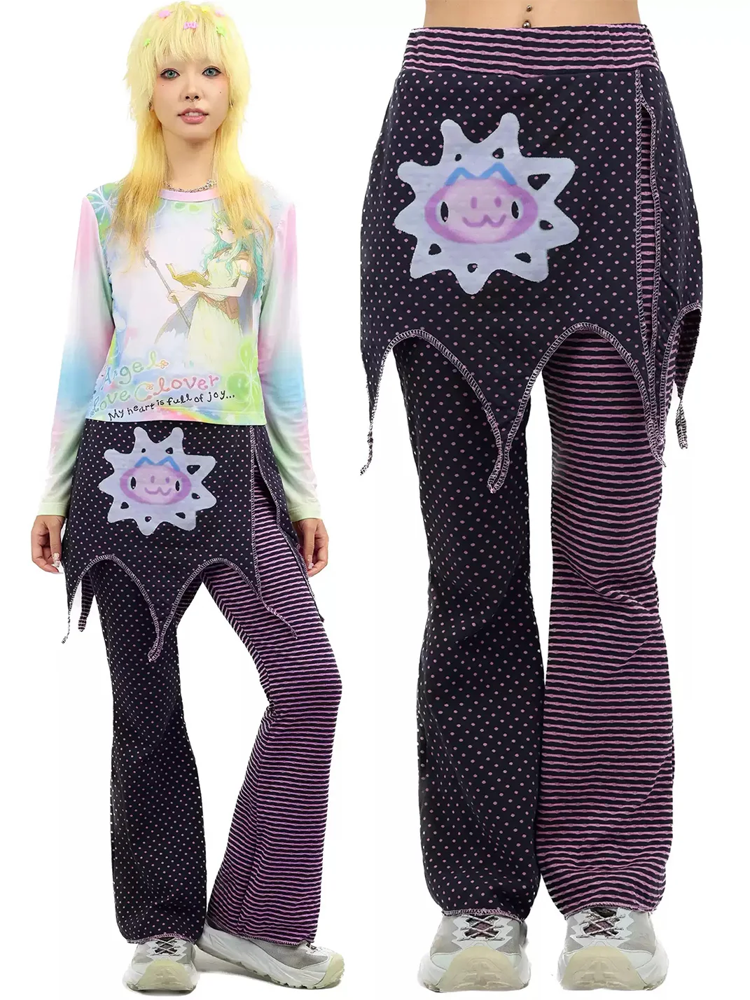 NIHONKIDS | Y2K Spliced Long Pants
