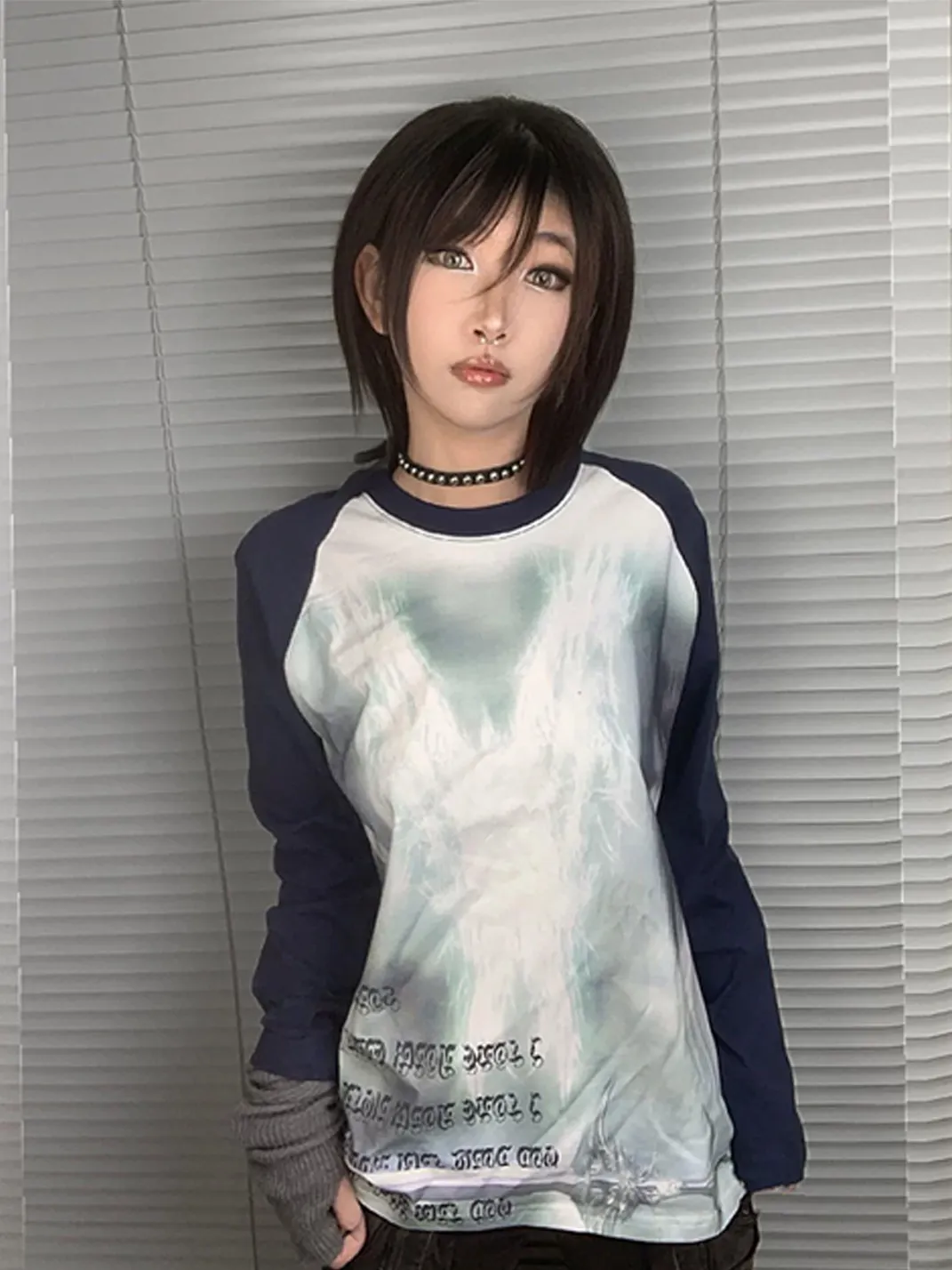 WEBBAR | Gothic Wing Raglan Long Sleeve T-Shirt