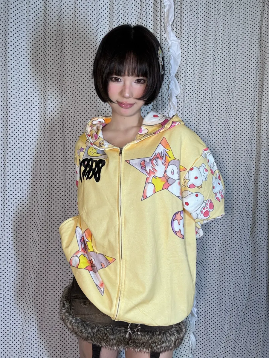 BlackBerry | Yellow Rabbit-Ear Hooded Jacket - 2