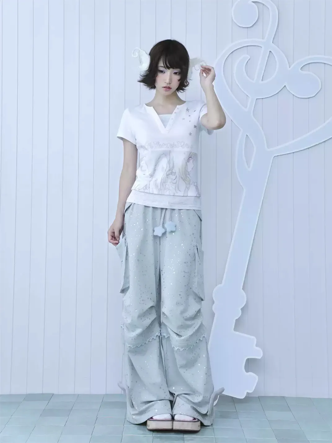 Hashtag DDD | Y2K Star Print Convertible Cargo Pants